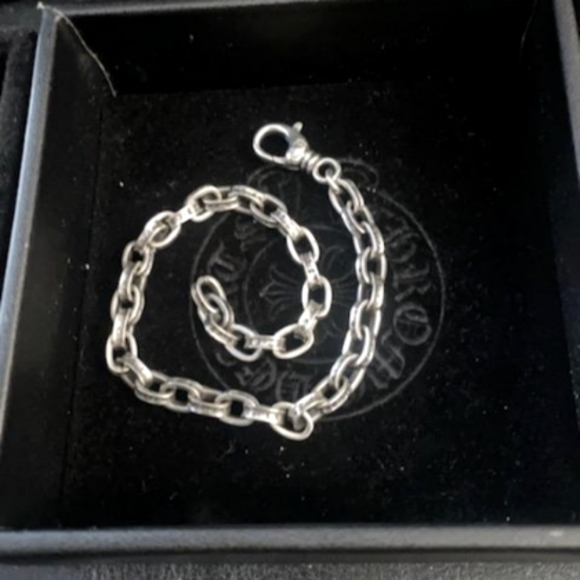 Chrome Hearts Silver Paper Chain Bracelet W/ Claw Clasp - Picture 5 of 9